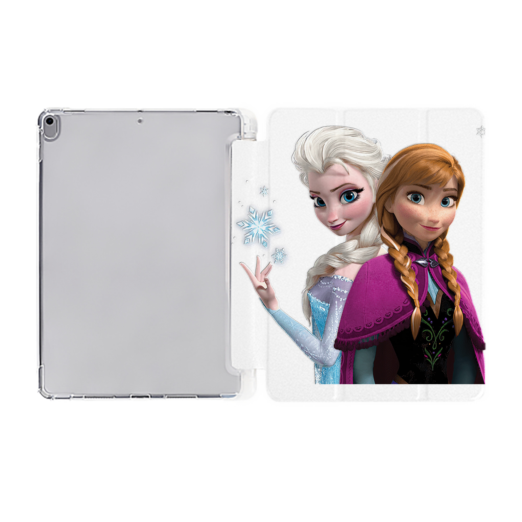 （画像用） アナと雪の女王 アンナ エルサ Frozen Anna Elsa IPad ケース ペン収納付き 三つ折りスタンド PUレザー×シリコン 対応機種9.5/10.5/10.9インチ
